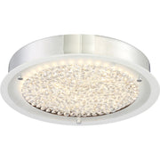Quoizel Platinum Blaze Flush Mount, 17W LED, Polished Chrome