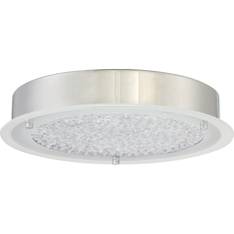 Quoizel Platinum Blaze Flush Mount, 17W LED, Polished Chrome