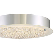Quoizel Platinum Blaze Flush Mount, 17W LED, Polished Chrome