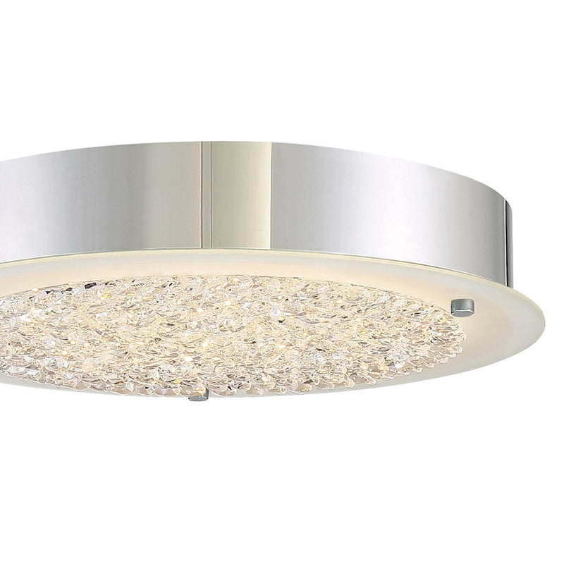 Quoizel Platinum Blaze Flush Mount, 17W LED, Polished Chrome
