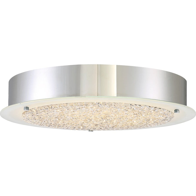Quoizel Platinum Blaze Flush Mount, 22W LED, Polished Chrome