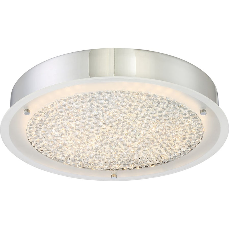 Quoizel Platinum Blaze Flush Mount, 22W LED, Polished Chrome