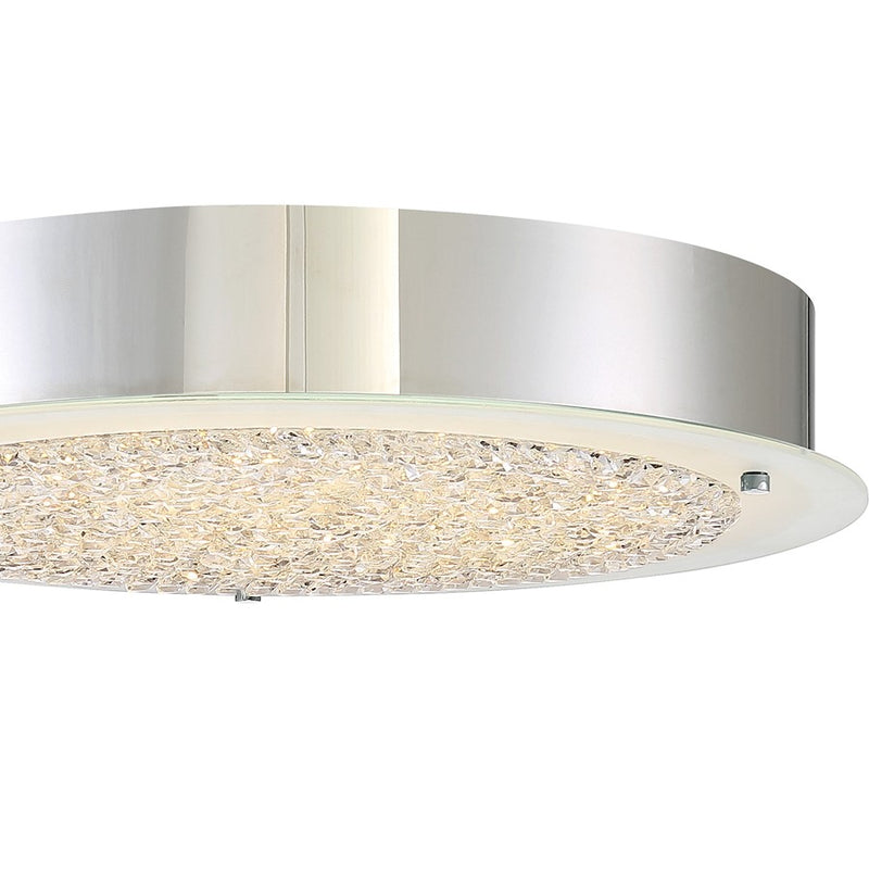 Quoizel Platinum Blaze Flush Mount, 22W LED, Polished Chrome