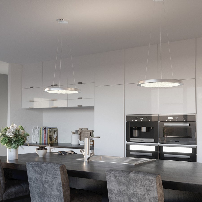 Quoizel Blaze 20in 1-Light Pendant | Modern Polished Chrome and Clear Crystal Glass | Dining Room & Foyer | 20.5 x 20.5 x 2 in | Model PCBZ2820C