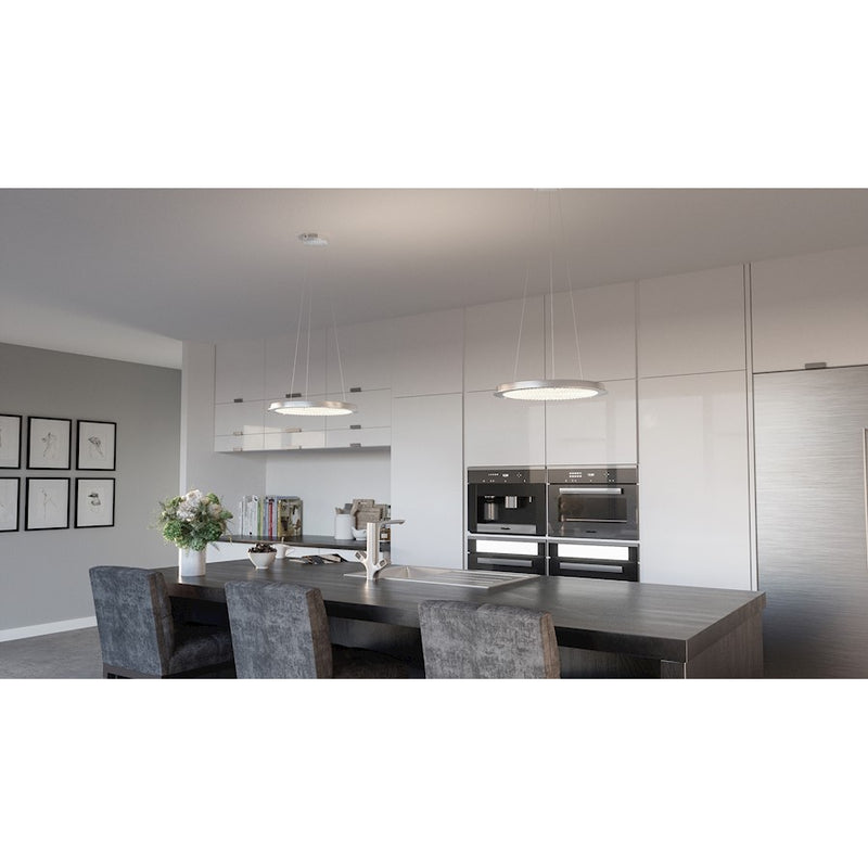 Quoizel Blaze 20in 1-Light Pendant | Modern Polished Chrome and Clear Crystal Glass | Dining Room & Foyer | 20.5 x 20.5 x 2 in | Model PCBZ2820C