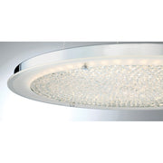 Quoizel Blaze 20in 1-Light Pendant | Modern Polished Chrome and Clear Crystal Glass | Dining Room & Foyer | 20.5 x 20.5 x 2 in | Model PCBZ2820C