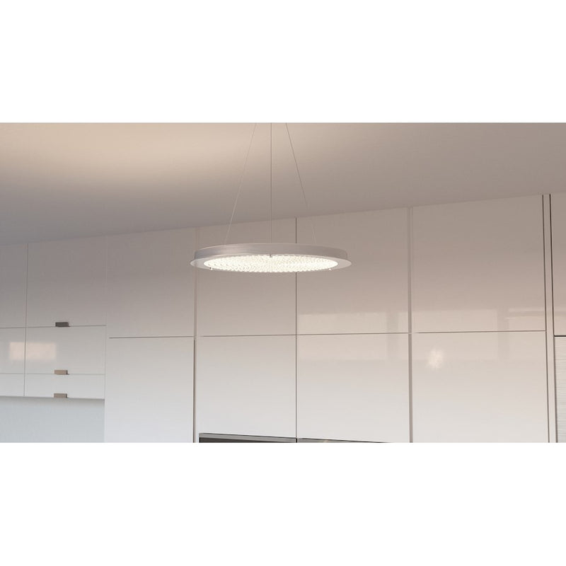 Quoizel Blaze 20in 1-Light Pendant | Modern Polished Chrome and Clear Crystal Glass | Dining Room & Foyer | 20.5 x 20.5 x 2 in | Model PCBZ2820C