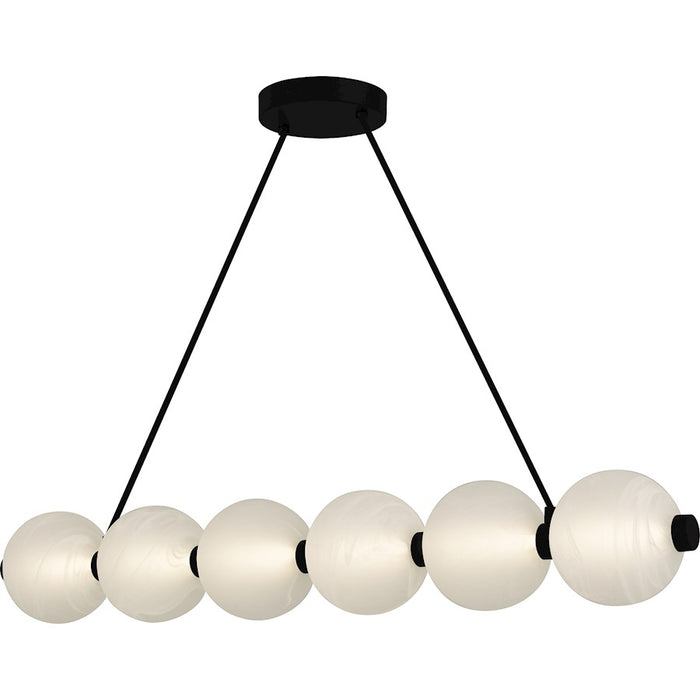 Quoizel Clarendon Light Island Light, Matte Black/Alabaster Glass - PCCAD144MBK