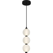 Quoizel Clarendon Light Mini Pendant, Matte Black/Alabaster Glass - PCCAD1505MBK