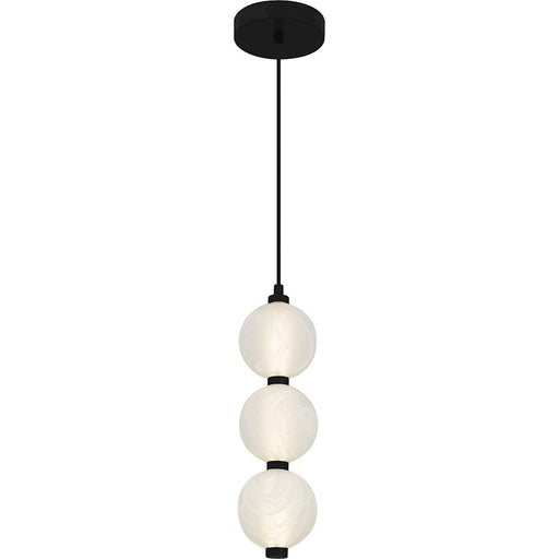 Quoizel Clarendon Light Mini Pendant, Matte Black/Alabaster Glass - PCCAD1505MBK