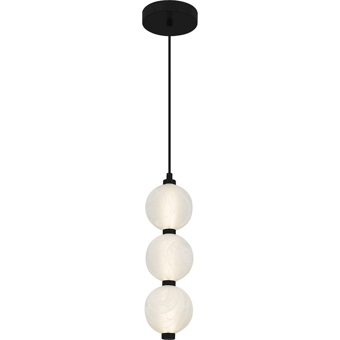 Quoizel Clarendon Light Mini Pendant, Matte Black/Alabaster Glass - PCCAD1505MBK