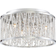 Quoizel Platinum Collection Crystal Cove Flush Mount, 4 Light, Polished Chrome