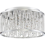 Quoizel Platinum Collection Crystal Cove Flush Mount, 4 Light, Polished Chrome