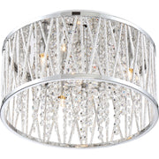 Quoizel Platinum Collection Crystal Cove Flush Mount, 4 Light, Polished Chrome