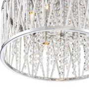 Quoizel Platinum Collection Crystal Cove Flush Mount, 4 Light, Polished Chrome