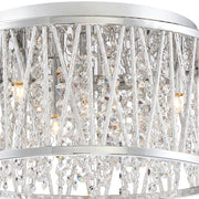 Quoizel Platinum Collection Crystal Cove Flush Mount, 4 Light, Polished Chrome