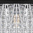 Quoizel Celeste 5 Light Flush Mount, Matte Black/Clear Crystal