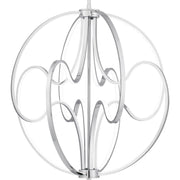 Quoizel Clairon 24in LED Pendant | Contemporary Polished Chrome Globe | Kitchen Island & Dining Room | 23.75 x 23.75 x 26.5 in | Model PCCLR2824C