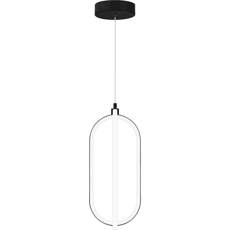 Quoizel Calista LED Mini Pendant, Matte Black
