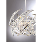 Quoizel Platinum Collection Crescent Pendant, 4 Light, Polished Nickel