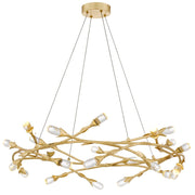 Quoizel Cora Integrated LED Gold Leaf Pendant, Gold Leaf - PCCOR2832GFL
