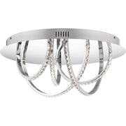 Quoizel Diamond Flush Mount, 17.75", Polished Chrome
