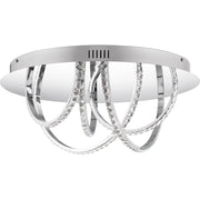 Quoizel Diamond Flush Mount, 17.75", Polished Chrome