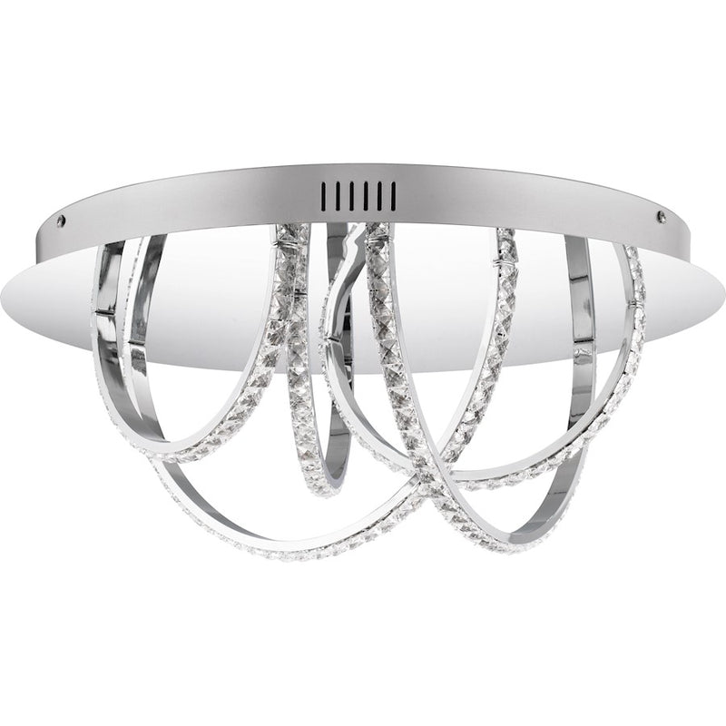 Quoizel Diamond Flush Mount, 17.75", Polished Chrome