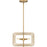 Quoizel Dupree 4 Light Pendant, Brushed Weathered Brass