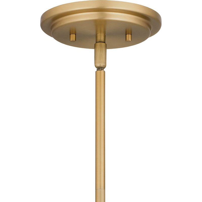 Quoizel Dupree 4 Light Pendant, Brushed Weathered Brass