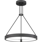 Quoizel Drury 24in LED Pendant | Modern Pewter Cast Iron Steel | Kitchen Island & Dining Room | 24 x 24 x 16 in | Model PCDRU2824PCI