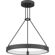 Quoizel Drury 24in LED Pendant | Modern Pewter Cast Iron Steel | Kitchen Island & Dining Room | 24 x 24 x 16 in | Model PCDRU2824PCI