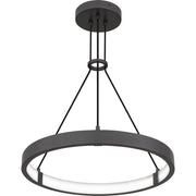 Quoizel Drury 24in LED Pendant | Modern Pewter Cast Iron Steel | Kitchen Island & Dining Room | 24 x 24 x 16 in | Model PCDRU2824PCI