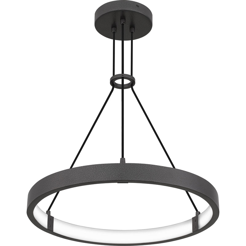 Quoizel Drury 24in LED Pendant | Modern Pewter Cast Iron Steel | Kitchen Island & Dining Room | 24 x 24 x 16 in | Model PCDRU2824PCI