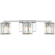 Quoizel Divine 23in 3-Light Vanity Light | Glam Polished Chrome and Clear Crystal Glass | Bathroom Vanity & Powder Room | Model PCDV8603C