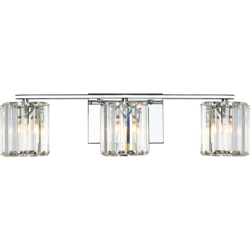 Quoizel Divine 23in 3-Light Vanity Light | Glam Polished Chrome and Clear Crystal Glass | Bathroom Vanity & Powder Room | Model PCDV8603C