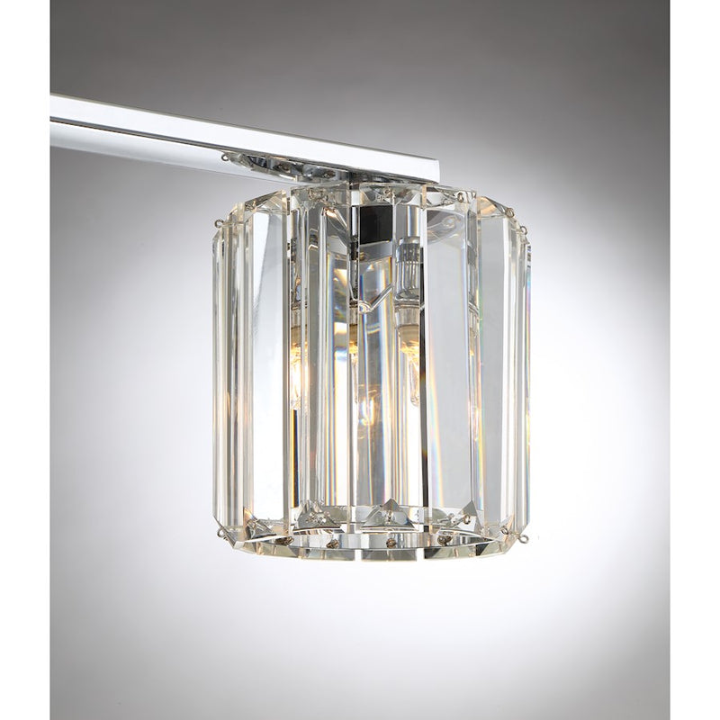 Quoizel Divine 23in 3-Light Vanity Light | Glam Polished Chrome and Clear Crystal Glass | Bathroom Vanity & Powder Room | Model PCDV8603C