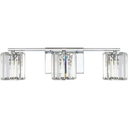 Quoizel Divine 23in 3-Light Vanity Light | Glam Polished Chrome and Clear Crystal Glass | Bathroom Vanity & Powder Room | Model PCDV8603C