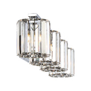 Quoizel Divine 32in 4-Light Vanity Light | Glam Polished Chrome and Clear Crystal Glass | Bathroom Vanity & Powder Room | Model PCDV8604C