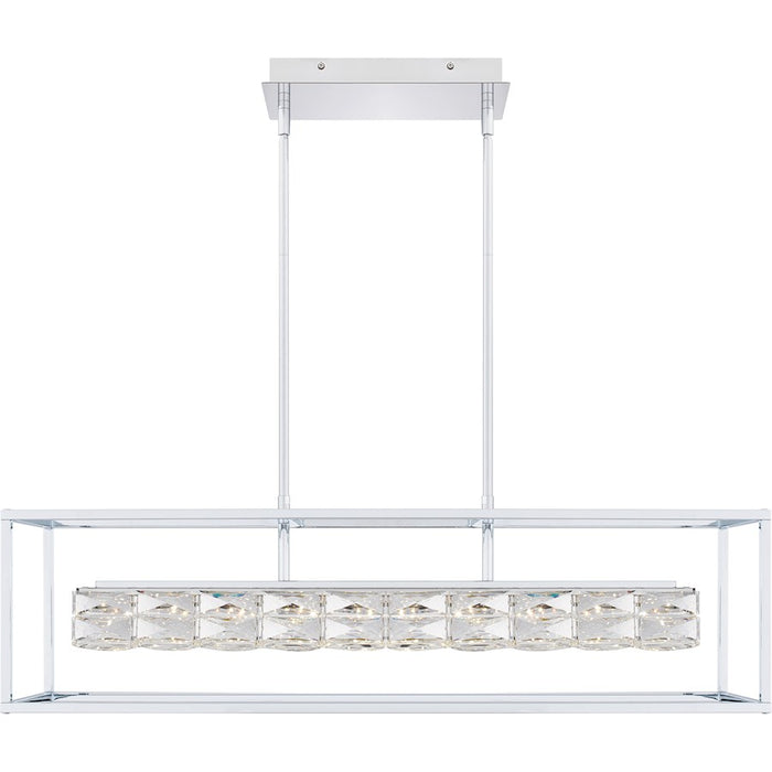 Quoizel Dazzle Integrated LED Island Light, Chrome/Clear Crystal