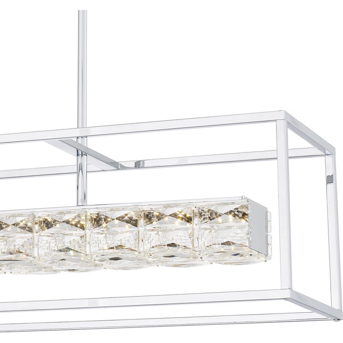 Quoizel Dazzle Integrated LED Island Light, Chrome/Clear Crystal