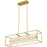 Quoizel Dazzle LED Island Light, Soft Gold/Clear Glass Crystal