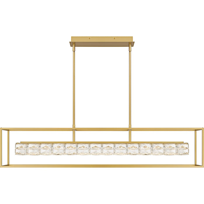 Quoizel Dazzle Light Island Light, Soft Gold/Clear Crystal Glass