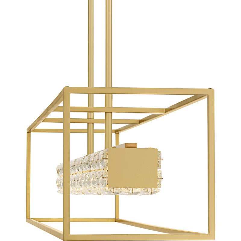 Quoizel Dazzle Light Island Light, Soft Gold/Clear Crystal Glass