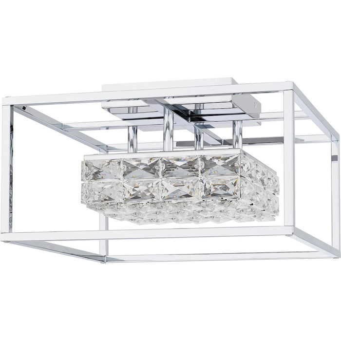 Quoizel Dazzle Integrated LED Semi-Flush, Chrome/Clear Crystal