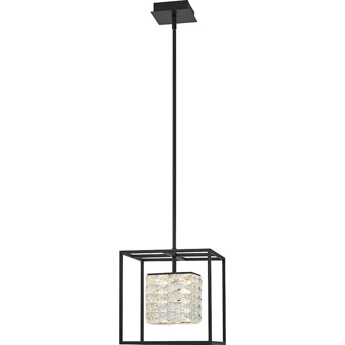 Quoizel Dazzle Pendant LED Matte Black/Clear Glass Crystal