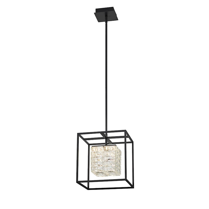 Quoizel Dazzle Pendant LED Matte Black/Clear Glass Crystal