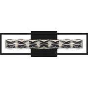 Quoizel Dazzle LED 24" Bath Light, Matte Black/Clear Crystal Glass - PCDZ8524MBK