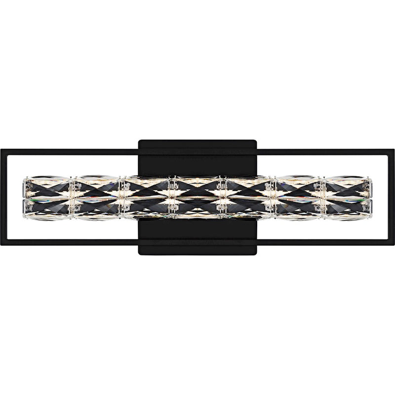 Quoizel Dazzle LED 24" Bath Light, Matte Black/Clear Crystal Glass - PCDZ8524MBK