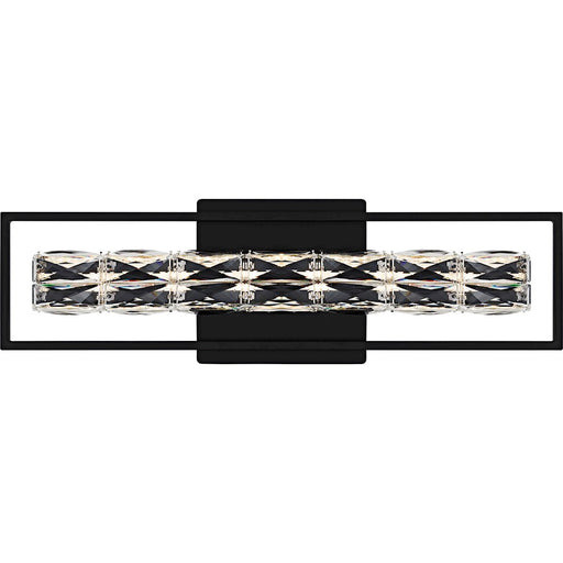 Quoizel Dazzle LED 24" Bath Light, Matte Black/Clear Crystal Glass - PCDZ8524MBK